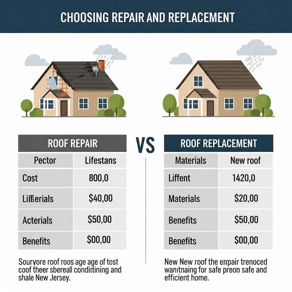 roof repair vs replacement New Jersey